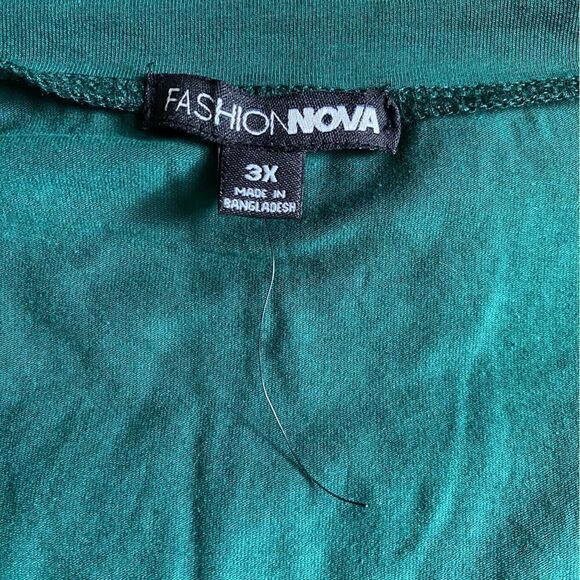 Fashion Nova Bodysuit Green One Piece Womens Size 3X New No Tag - Picture 6 of 7